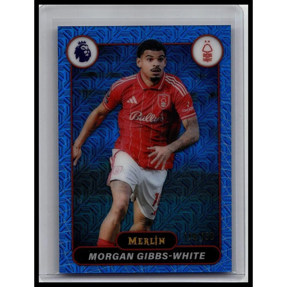 2026 Merlin Premier League #153 Morgan Gibbs-White Blue Mojo Refractor #/150